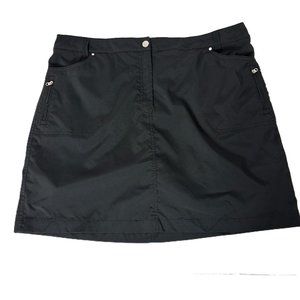 * Skort N'VO by lanctot Blk Moisture Wicking Stretchy Golf  Sz 16